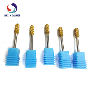 Rebabas rotativas de carburo de tungsteno de 6 mm con revestimiento dorado